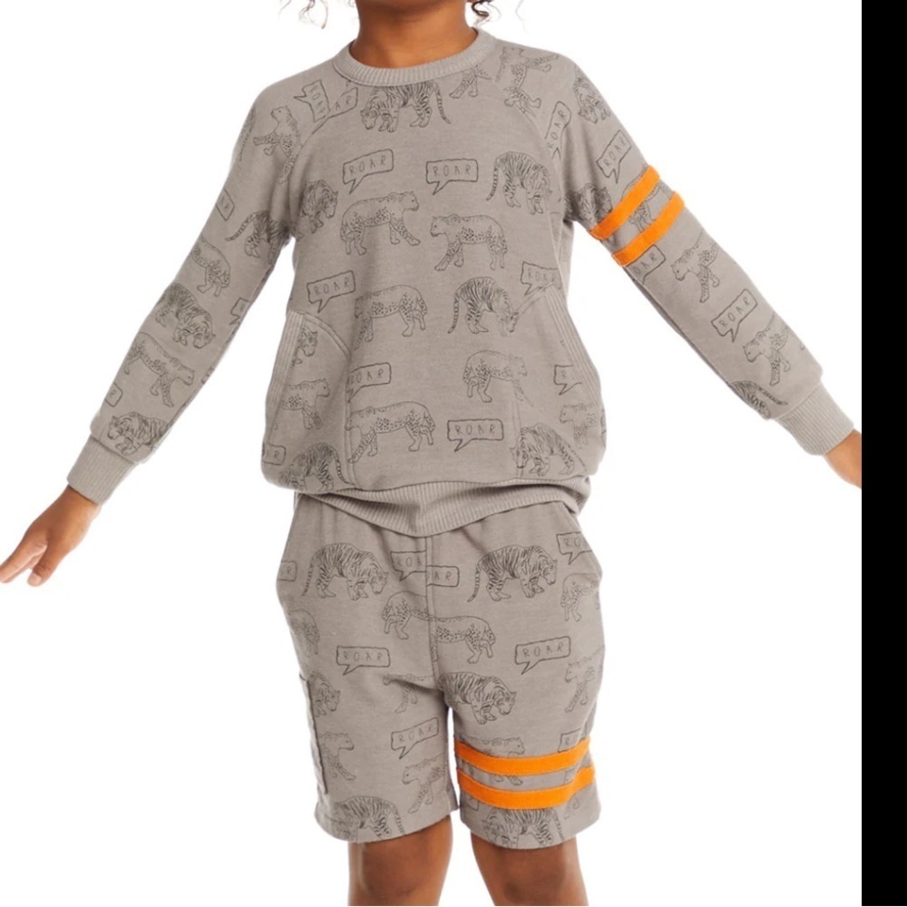 Chaser Cheetah Kids Long Sleeve Top and Shorts Set 2